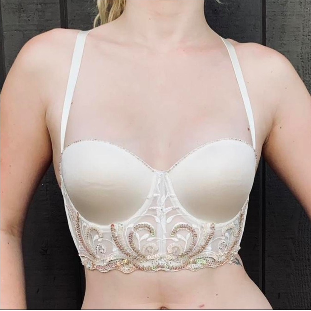 NWOT Bebe Bustier Sequin